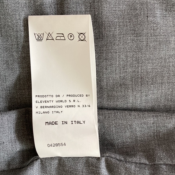 Eleventy Wool Vest, Men’s, Grey, Size M - Picture 8 of 10